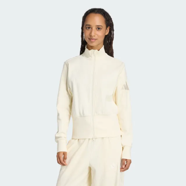 【adidas 愛迪達】W All Szn W Fz 女 立領外套 運動外套 休閒穿搭 米 亞版(JW7434)