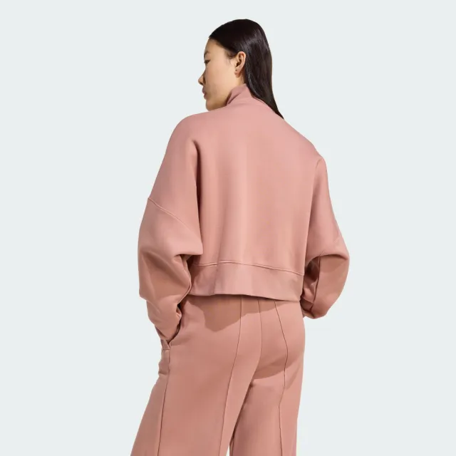 【adidas 愛迪達】3 Stripes Zipup 女 立領外套 運動外套 休閒穿搭 粉紅 亞版(JW3609)