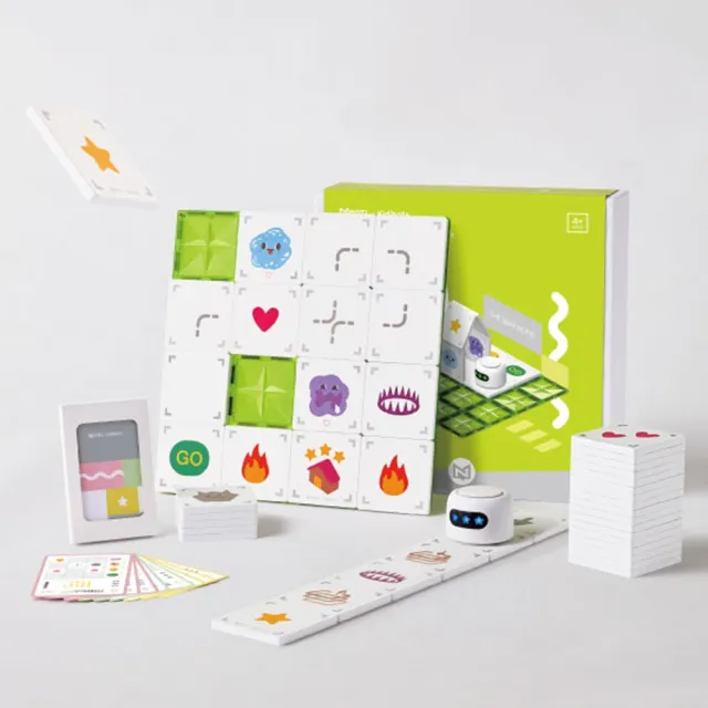 【MNTL】KIDIBOTS 回家之路  磁力片 (含程式磁力片42pcs + 路徑板1pc + 冒險機器人1pc + 題卡50pcs)