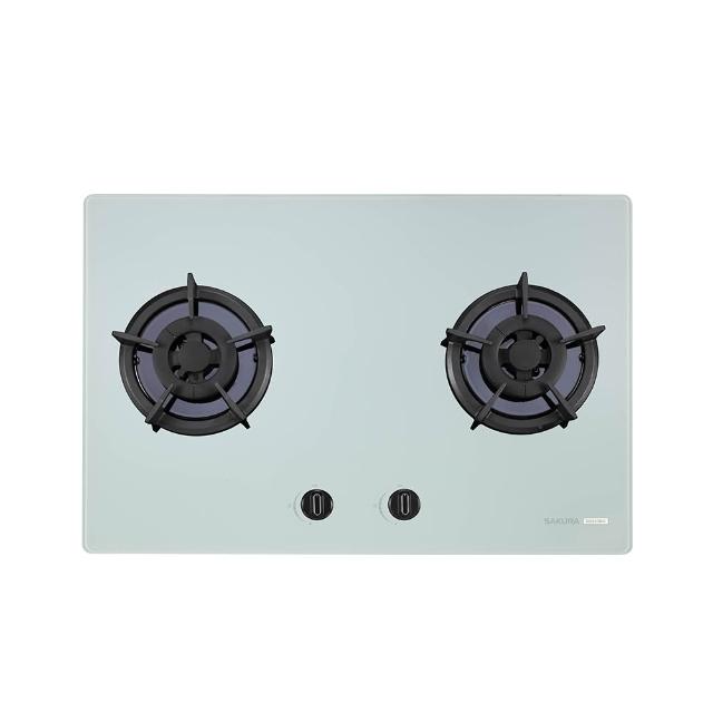【SAKURA 櫻花】二口大面板易清玻璃檯面爐白色 G-2623BGW LPG/NG1 含基本安裝