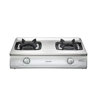 【SAKURA 櫻花】二口雙內焰不鏽鋼面板安全爐台爐 G-5700KS LPG/NG1 含基本安裝