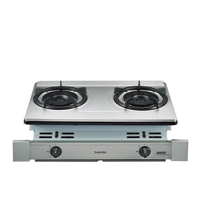 【SAKURA 櫻花】二口雙內焰不鏽鋼面板安全爐嵌入爐 G-6700KS LPG/NG1 含基本安裝