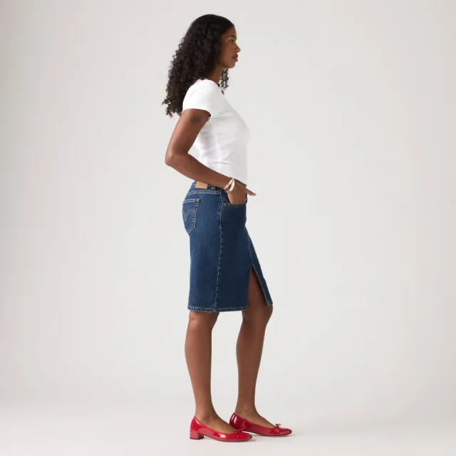 【LEVIS】牛仔裙 前開岔 牛仔短裙 女生牛仔褲 熱賣單品 003Z6-0000