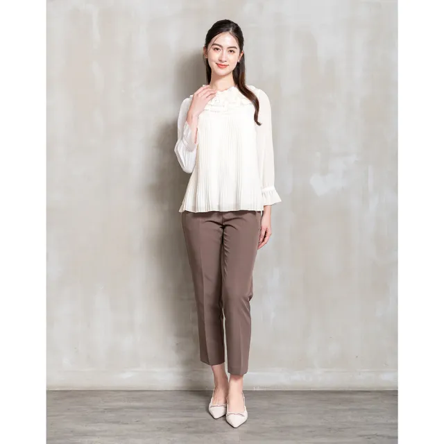 【perng yuh 芃諭名品】璀璨初見 層疊荷葉 珠飾 雪紡上衣(2026 SS Collection｜5A春夏新品上市)