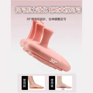 【Michael Fitness 麥克健身】矽膠足弓訓練器 分趾器(更防斷 止滑柔韌 耐用不易變形)