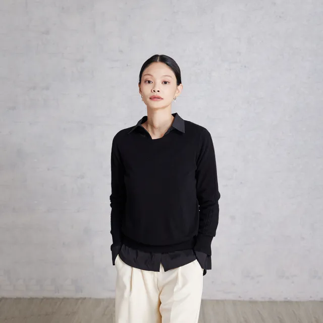 【giordano ladies】25FW 袖子鏤空織花針織衫(02355544)