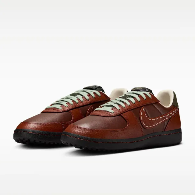 【NIKE 耐吉】Field General LTR 男 運動休閒鞋 復古鞋 皮革 咖啡 綠(IQ1123-220)