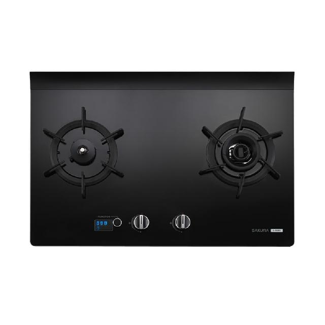  SAKURA櫻花牌 G-2928 雙口瓦斯爐採用耐熱強化玻璃爐臺與鑄鐵爐頭設計，具備防乾燒功能與電子連續點火系統，機體尺寸含爐架775 x 520 x 145 mm，瓦斯消耗量低於3kW，能源效率達第一級。產自其他國家，標準安裝方式，提供1年保固，BSMI許可依原廠公告。適閤家庭廚房使用，安全省能的理想選擇。 