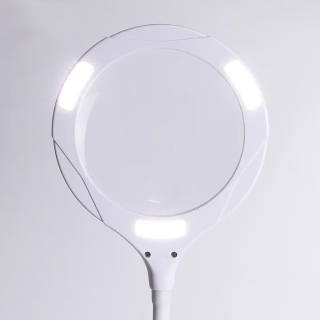 【HWATANG】2x&4x/4D/105mm LED調光鵝頸夾座兩用放大鏡燈 N274(熟齡老花 模型職人 金工縫紉)