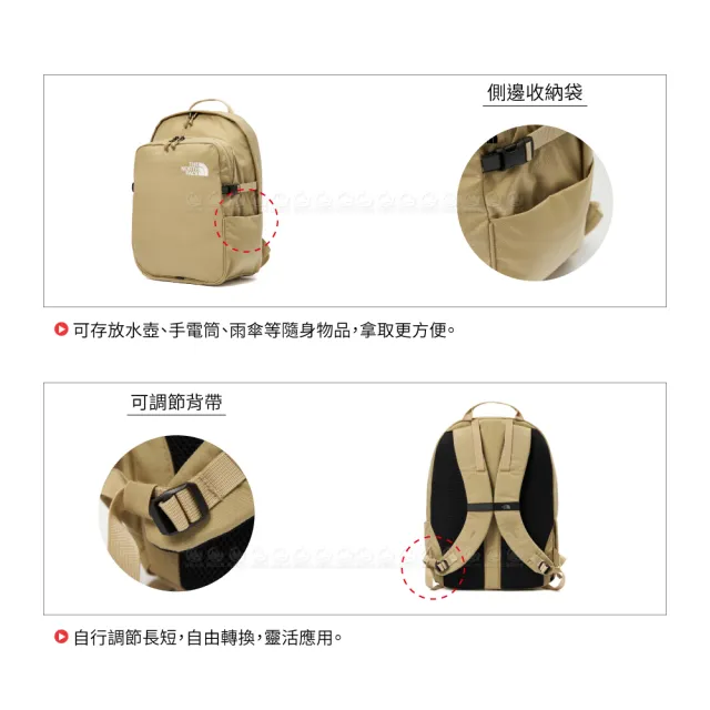 【The North Face】25L 大容量休閒後背包《卡其》8B1Z/電腦包/登山包/通勤背包/肩背包/攻頂包