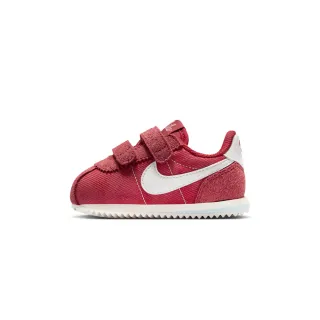 【NIKE 耐吉】CORTEZ SE (TDV) 小童 童鞋 紅色 草莓紅色 阿甘鞋 魔鬼氈 休閒鞋 IO9256-600