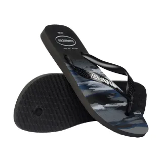 【havaianas 哈瓦仕】拖鞋 男鞋 夾腳拖 迷彩 渲染 Top Camu 藍 4141398-4058M