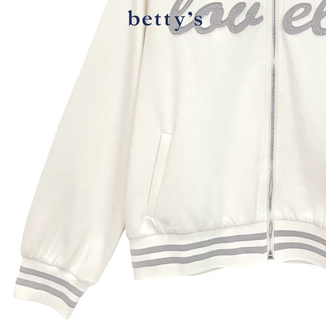 【betty’s 貝蒂思】羅紋文字繡經典休閒夾克(共二色)