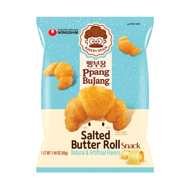 【NONG SHIM 農心】麵包部長可頌造型餅乾55gx16入/箱(口味任選)