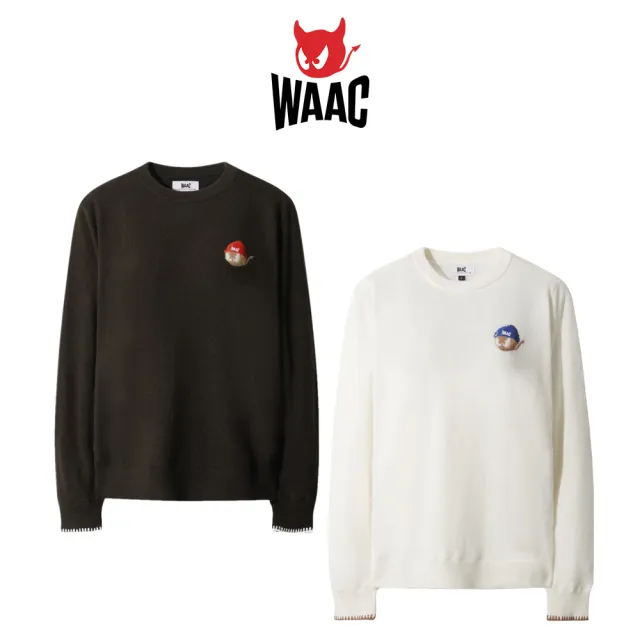 【WAAC】CASHMERE BLENDED CHAIN STITCH SWEATER 女士 長袖上衣(兩色任選)