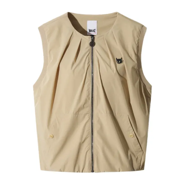 【WAAC】KNIT HYBRID VEST 女士 針織背心外套(WWVAA25604-BEX)