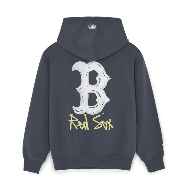【MLB】背後大Logo連帽上衣 帽T 波士頓紅襪隊 (3AHDB0461-43GRD)
