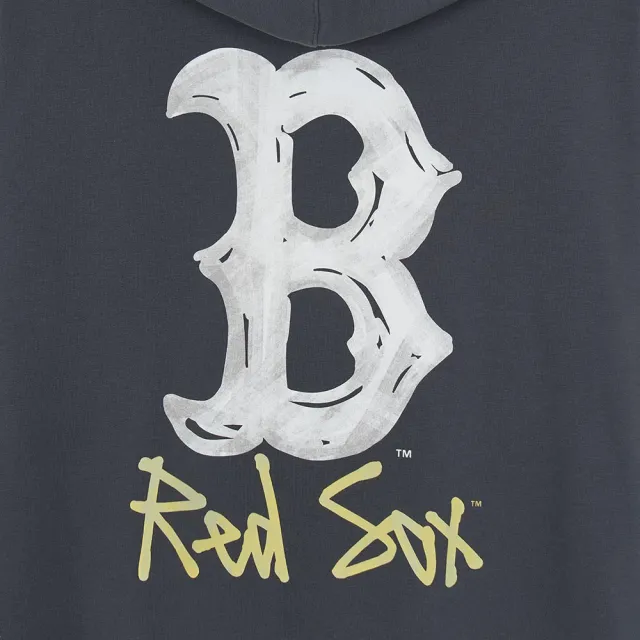 【MLB】背後大Logo連帽上衣 帽T 波士頓紅襪隊 (3AHDB0461-43GRD)