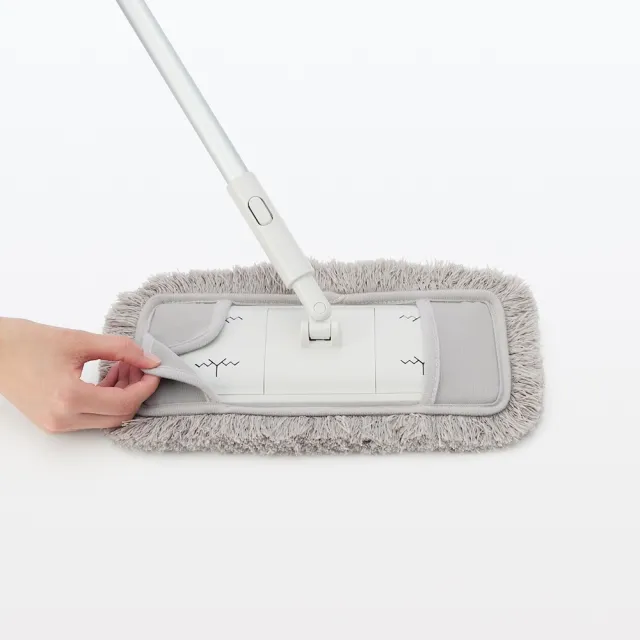 【MUJI 無印良品】掃除系列/地板除塵拖把組+加贈地板除塵拖把布