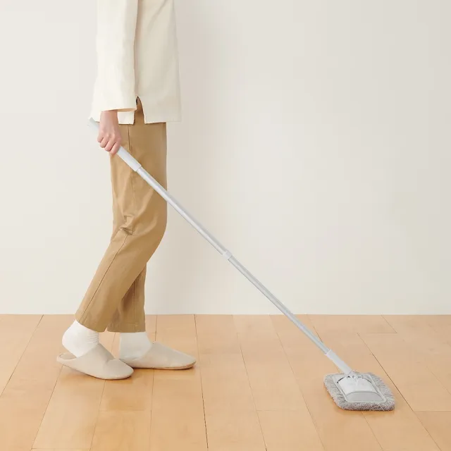 【MUJI 無印良品】掃除系列/地板除塵拖把組+加贈地板除塵拖把布