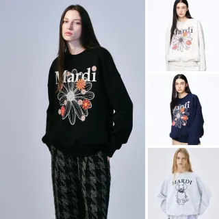 【MARDI MERCREDI】印花大學TEE 多色 經典小雛菊 繽紛 鑲飾 SWEATSHIRT FLOWERMARDI/EMBELLISHED