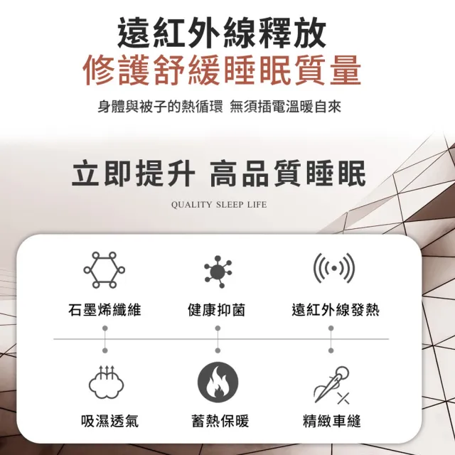 【LooCa】獨家★台灣製100%石墨烯遠紅外線能量被(循環被/吸濕排汗/健康抑菌)