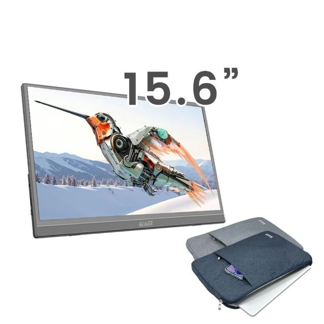  REAICE 15.6吋 IPS 觸控螢幕顯示器，採用平面款式與 Full HD 1920x1080 解析度，提供清晰細膩的 16:9 畫面，60Hz 更新率適合日常使用與娛樂。支援 Type-C 與 HDMI 連線，內建觸控功能，方便操作。尺寸小於 18 吋，輕便攜帶。保固期 1 年，配件包含 Type-C to Type-C 線 *1、USB-A to Type-C 線 *1、HDMI to HDMI 線 *1、保護袋 *1 及使用說明書（保證書）*1。完美適用於工作、學習或多媒體需求，提升您的視覺體驗！ 