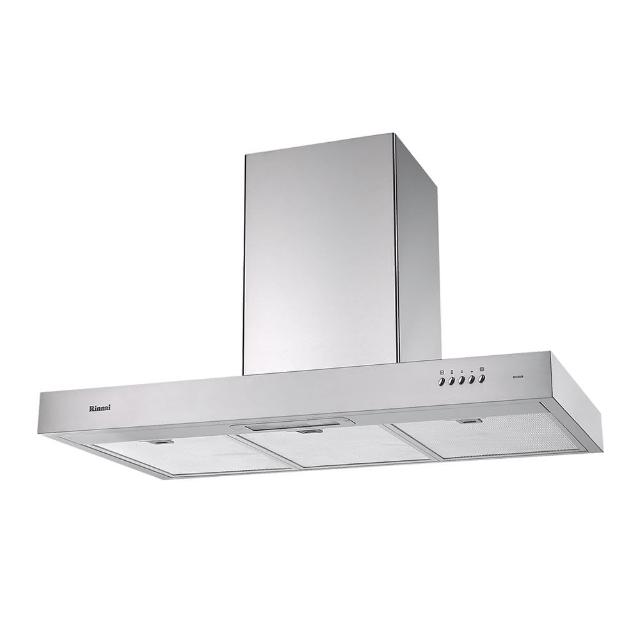 Rinnai 林內 RH-1229H 倒T式排油煙機，臺灣製造不鏽鋼材質，電子式按鍵開關，3段風量調整，尺寸1196×545-985×500mm，適用110V/60Hz電壓，保固1年，BSMI許可R51114。強力吸油煙，標準安裝，適合現代廚房，提升烹飪舒適度。