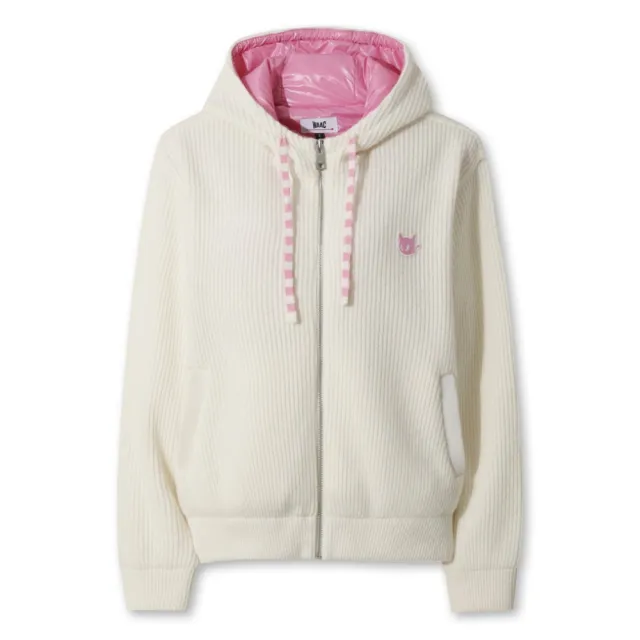 【WAAC】FULL ZIP KNIT HOODIE JACKET 女士 針織連帽外套(WWWAW25806-IVX)