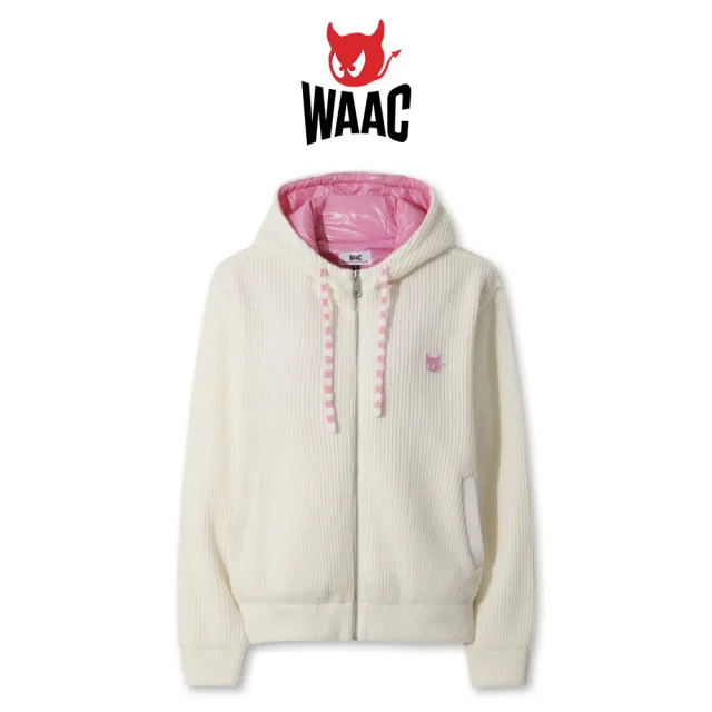 【WAAC】FULL ZIP KNIT HOODIE JACKET 女士 針織連帽外套(WWWAW25806-IVX)