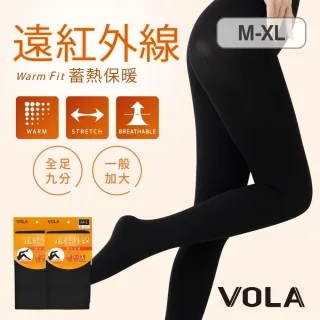 【VOLA 維菈】保暖刷毛褲襪 MIT台灣製 加大尺碼 刷毛褲襪 厚底褲襪 保暖褲襪 黑色褲襪 秋冬褲襪 全足 九分