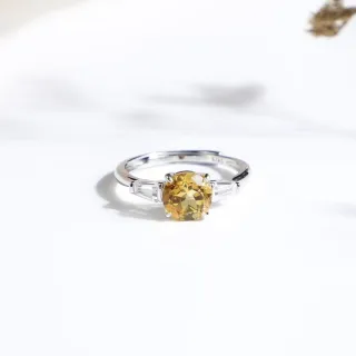 【勝弘珠寶】黄水晶簡約戒指