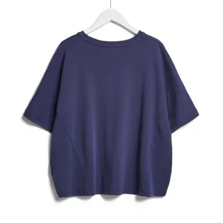 【SOMETHING】女裝 郵戳兔寬短版短袖T恤(丈青色)