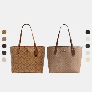 【COACH】蔻馳官方直營 CITY經典Logo托特包 托特手袋-多色任選(CV976)