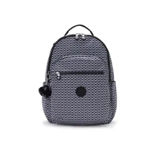 【KIPLING】『首爾包』經典老花機能手提後背包-SEOUL