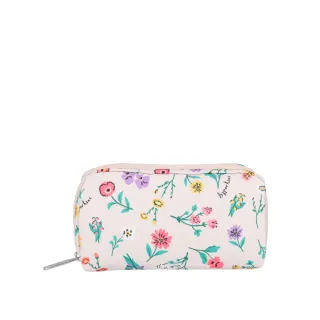 【Lesportsac】輕量材質 長形化妝包(6511 輕舞野花)
