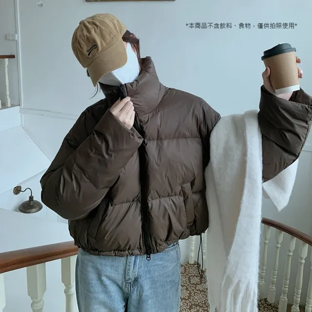 【AS 梨卡】女裝 外套 大衣 鋪棉外套 麵包外套 防風 冬天外套 保暖外套 短版 厚外套FR097