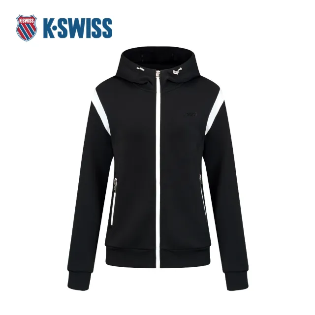 【K-SWISS】連帽外套 KNIT TOPKC7642WCKJ10 保暖 女裝 正黑色色 1910824-008