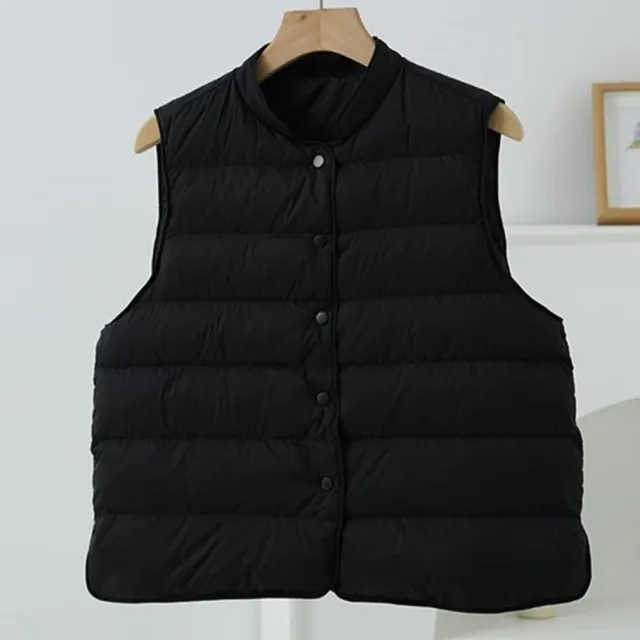 【巴黎精品】頂級真羽絨背心90%鴨絨羽絨衣秋冬外套保暖上衣大碼休閒女裝(舒適女外套4色n1lu19)