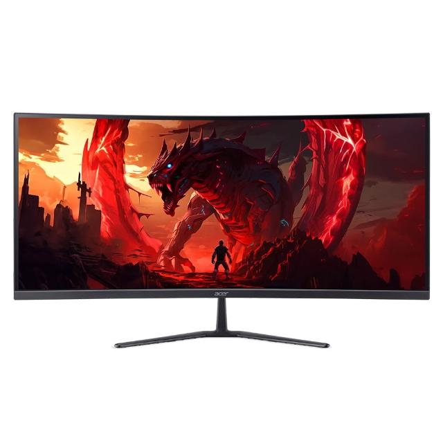 Acer宏碁 ED340CUR 是一款34型曲面螢幕，採用VA面板，解析度達3440*1440（2K），支援FREESYNC技術，螢幕比例為21:9，更新率120Hz，適用於Type-C、Display-port、HDMI2.1等多種介面，無觸控功能，提供3年原廠保固。