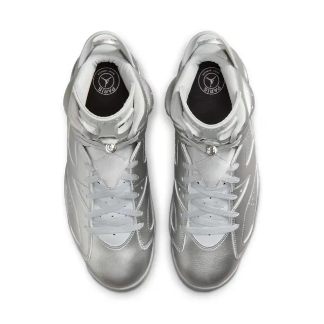 【NIKE 耐吉】PSG Paris Saint-Germain x Nike AJ6 復刻 金屬銀 透氣孔 氣墊 運動鞋 男鞋 IQ5135-001