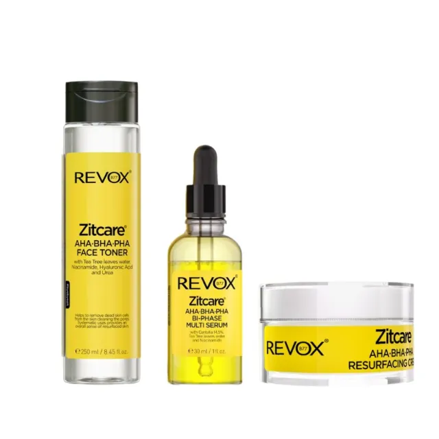【REVOX B77 瑞博士】果酸煥膚組(化妝水+精華液+凝乳)