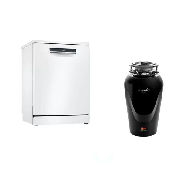 【BOSCH 博世】13人份獨立式洗碗機+Arpha廚下廚餘機(SMS6HAW10X+NX8)