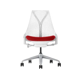 【Herman Miller】Sayl 無扶手款 - 白背紅座｜世代家具｜原廠授權代理商(人體工學椅/辦公椅/主管椅)