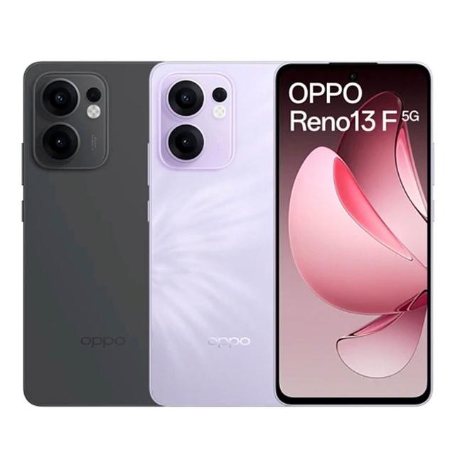 OPPO Reno 13 F 搭載高通驍龍 6 Gen 1 八核心處理器，時脈達 2.2GHz，提供流暢效能。6.67 吋 AMOLED 螢幕解析度 1080 x 2400 Pixels，支援 ColorOS 15.0 系統。主相機 5000 萬畫素 + 800 萬畫素 + 2 萬畫素，前鏡頭 3200 萬畫素，捕捉專業級影像。12GB RAM + 256GB ROM，支援 microSD 擴充。5800mAh 大容量電池，IP69 防水防塵，支援 5G NR Sub-6 與多頻段，尺寸約 162.2 x 75.05 x 7.76 mm，重量 192g。顏色選擇石墨灰或薄霧紫，NCC 認證 CCAF245G0550T3，完美適合日常與專業使用。