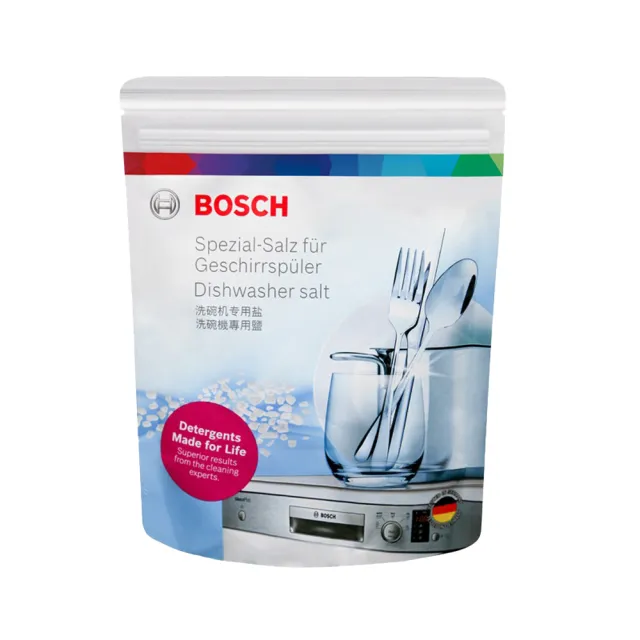 【BOSCH 博世】洗碗機清潔劑套餐(洗碗粉2罐+軟化鹽2包+光潔劑1罐)