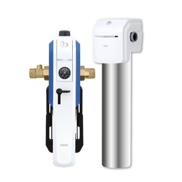 【德國BWT】前置拆洗式雜質過濾器+不鏽鋼顯示型除氯過濾器 全戶/全屋式淨水(含基本安裝E1 HWS+SLIM JUMBO)