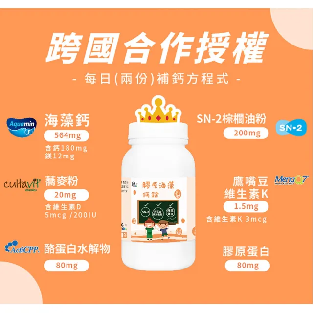 【Pandababy 鑫耀生技】膠原海藻鈣錠 2入組(共400錠)