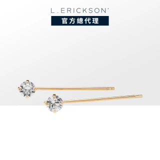 【L. ERICKSON】水晶髮夾（米金/金）