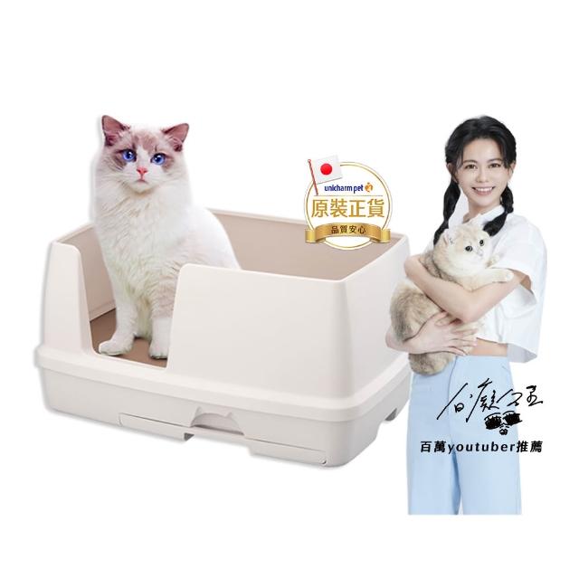 【Unicharm Pet清新消臭】雙層貓砂盆-寬敞舒適型(消臭大師)